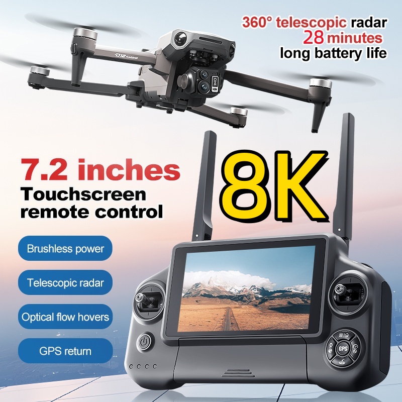 8K 3 Axis Gimbal Brushless 7.2 - Drone Camera 4K 评论和价格