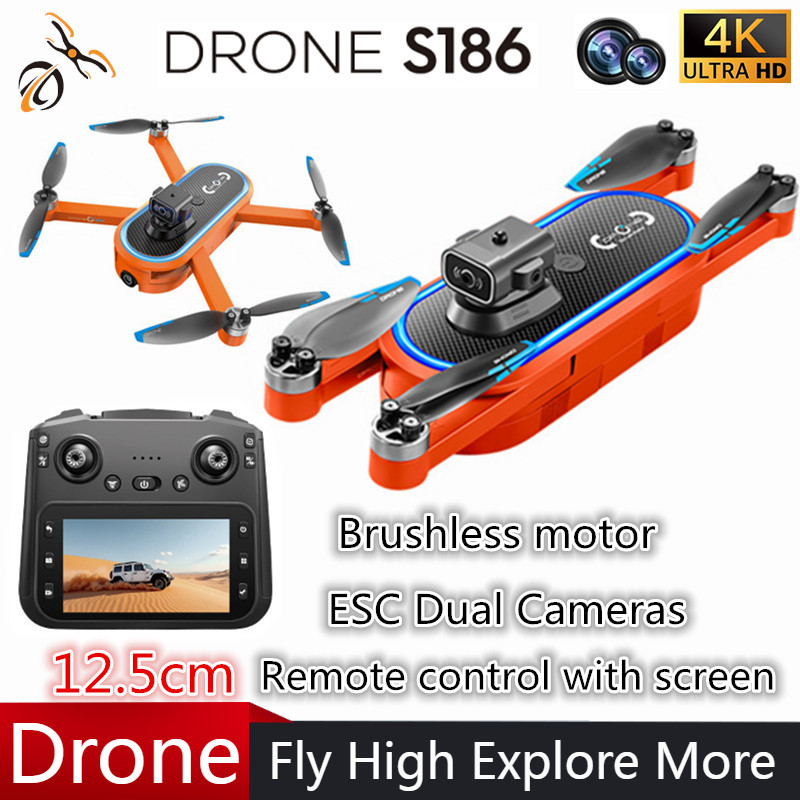 2025 S186 Drone Professional 4 - Drone Camera 4K 评论和价格