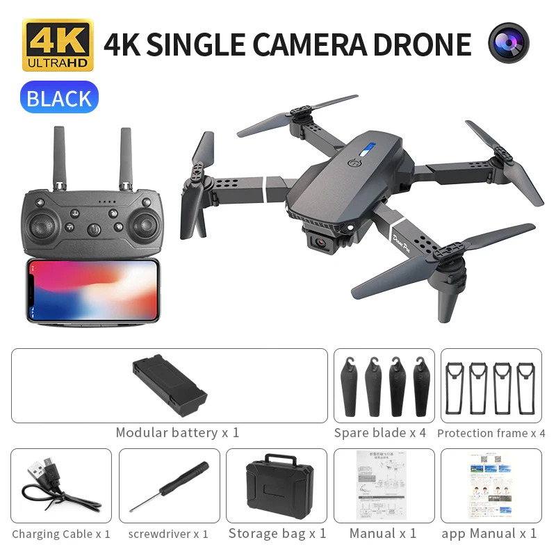 E88 ProIntelligent Folding Dro - Drone Camera Lens 评论和价格