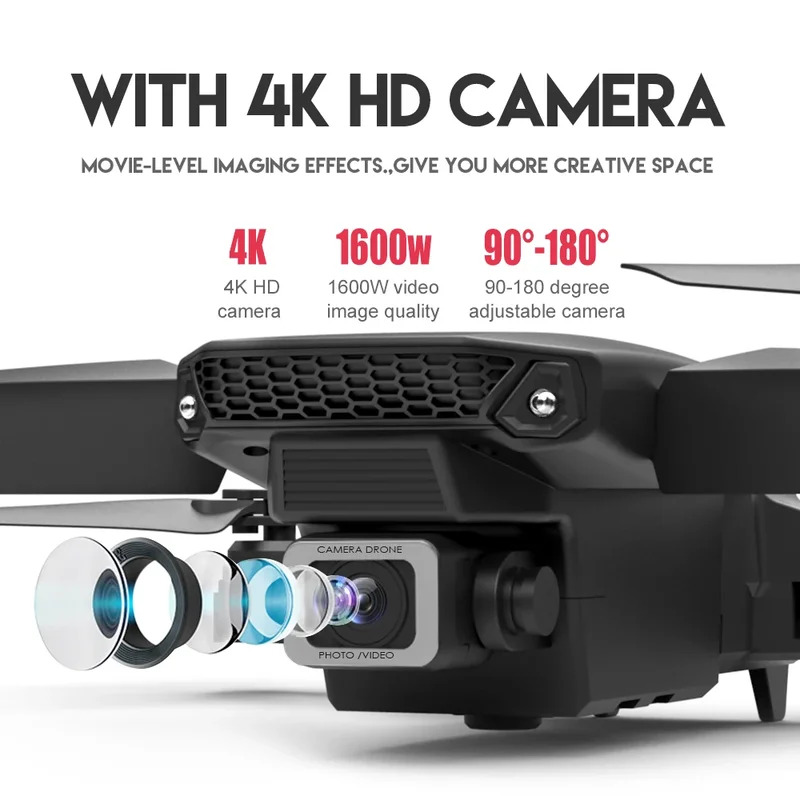 E88 ProIntelligent Folding Dro - Drone Camera Lens 评论和价格